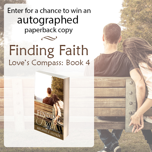 Enter to win a paperback copy of Finding Faith by Melanie D. Snitker